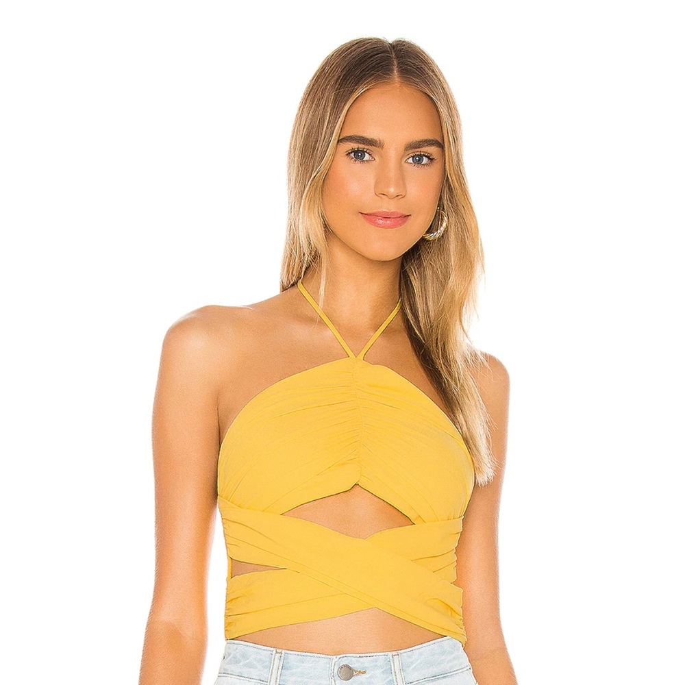 Super down yellow crop top